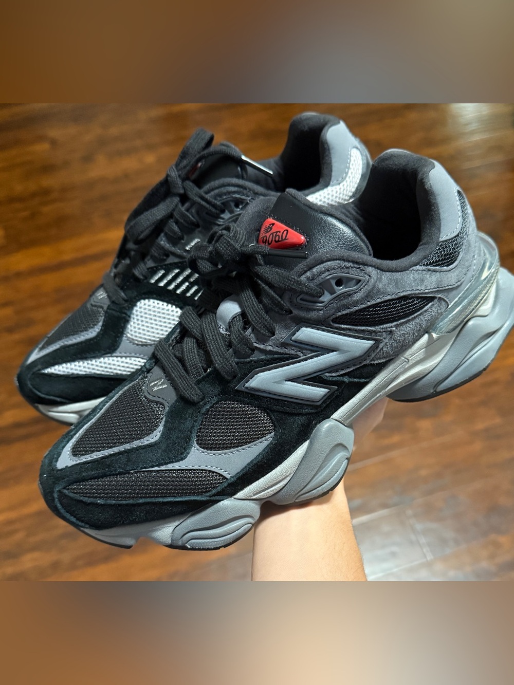 New Balance 9060 Black Castlerock Chunky Sneakers Mens 7 / Womens 8.5